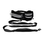 Reflective jogging belt w/reflective nylon bungee leash